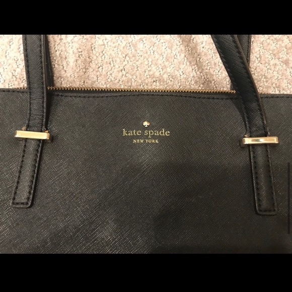 Kate spade ♠️ black leather tote. - Picture 4 of 5